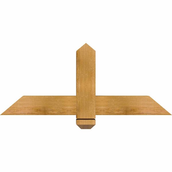 Ekena Millwork Eugene Rough Sawn Timber Gable Bracket, Western Red Cedar, 36"W x 15"H x 4"D x 4"F, 10/12 Pitch GBW036X15X0404EUG00RWR - main